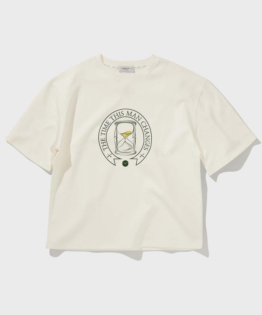 FFEFF STUDIO Slogan Short Sleeve T-Shirt (Cream)