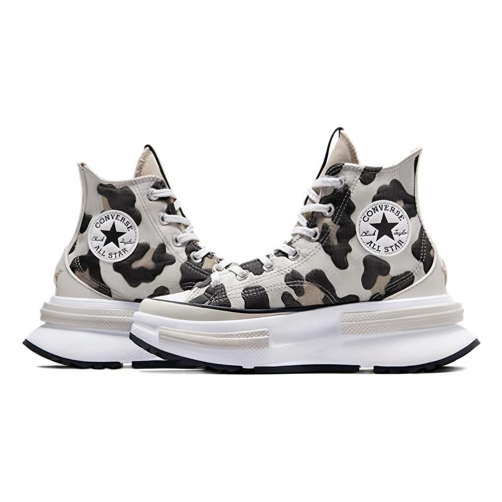 Converse Run Star Legacy Pantofi Simpli Versatili Durabili cu Înălțare Absorbție Șoc High Top Pânză Adidași Unisex Bej Negru A05361C