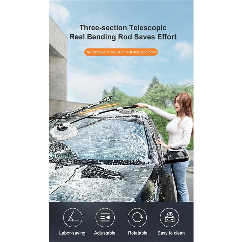Autowaschbürste, Auto-Reinigungsbürste, Teleskop-Mopp mit langem Griff, weiches Haar, Chenille-Besen, universelle Fensterwäsche, Autozubehör