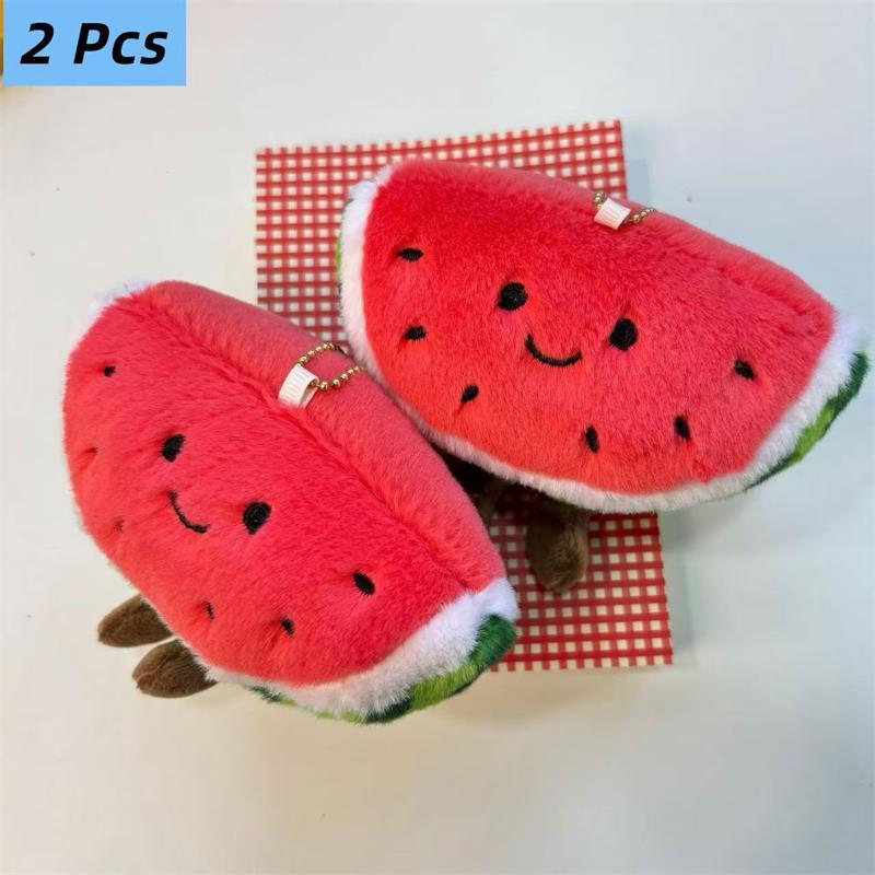 1/2 Stück Süße Wassermelonen Früchte Plüschtiere Spielzeug Schlüsselanhänger Anhänger Tasche Hängende Dekoration Rucksack Anhänger Geburtstagsgeschenke Paar Schlüsselanhänger