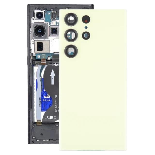 Szklana tylna obudowa baterii dla Samsunga Galaxy S23 Ultra SM-S918 z osłoną obiektywu aparatu