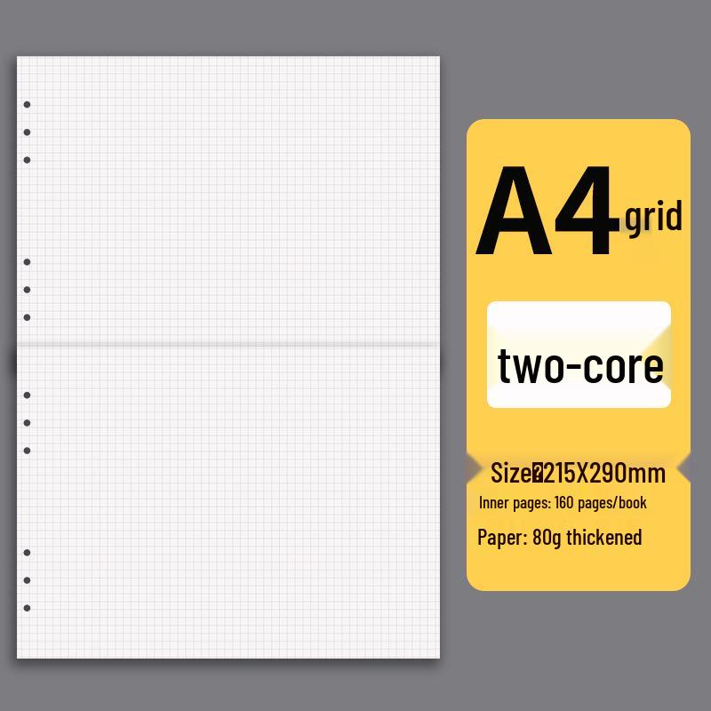 

Минималистичный А4 Утолщенный Блокнот на кольцах в клетку для Экзамена для аспирантов, Стиль Корнелла, Горизонтальный формат