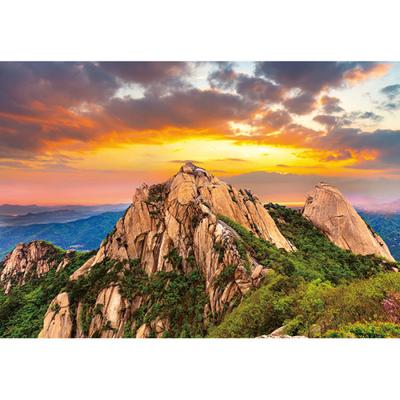 1000 Piece Jigsaw Puzzle - Sunrise At Bukhansan Mountain In Seoul, Popular Korean Puzzle