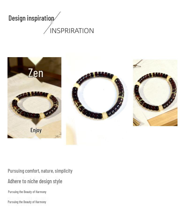 Unisex Sandelholz Tabletten Wolken Armband: Ethnischer Stil mit geradlinigem literarischem Design