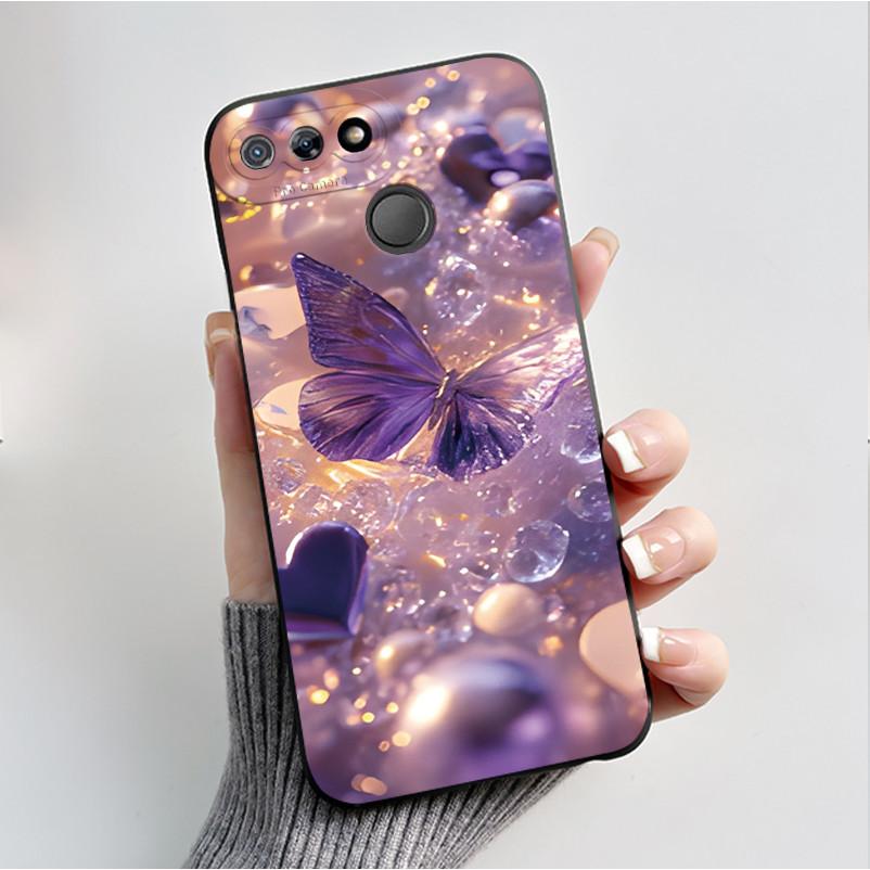 Printed Phone Case For Itel P15 A35 A25 PRO Fundas Capa Soft Silicone Black Shell for ITEL A25 Cover Cute Flower Cartoon Casing