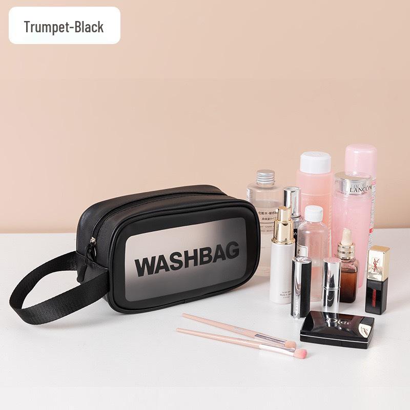 Double Layer Wet & Dry Separation Toiletry Bag - Portable Frosted Handheld Makeup & Swim Bag