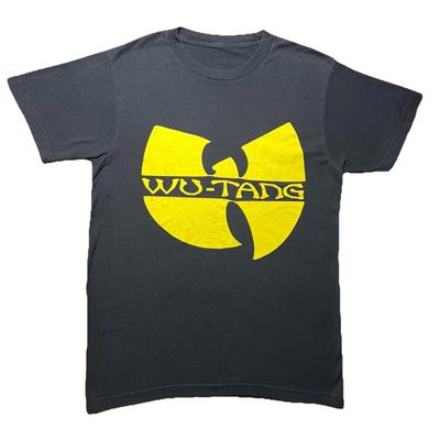 Wu Tang Clan Logo T Shirt Mens S Black Yellow Hip Hop Graphic Tee