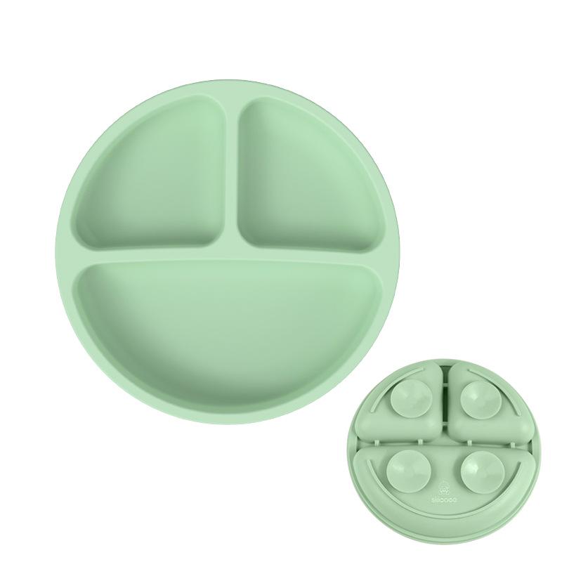 Infant Silicone Suction Plate & Bowl Set with Compartments - Food Grade Tableware