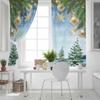 Weihnachtsbeleuchtung Schneeflocken Pflanzen Wald Verdunkelungsvorhänge für Wohnzimmer Schlafzimmer Fensterdekoration Jalousien Vorhänge
