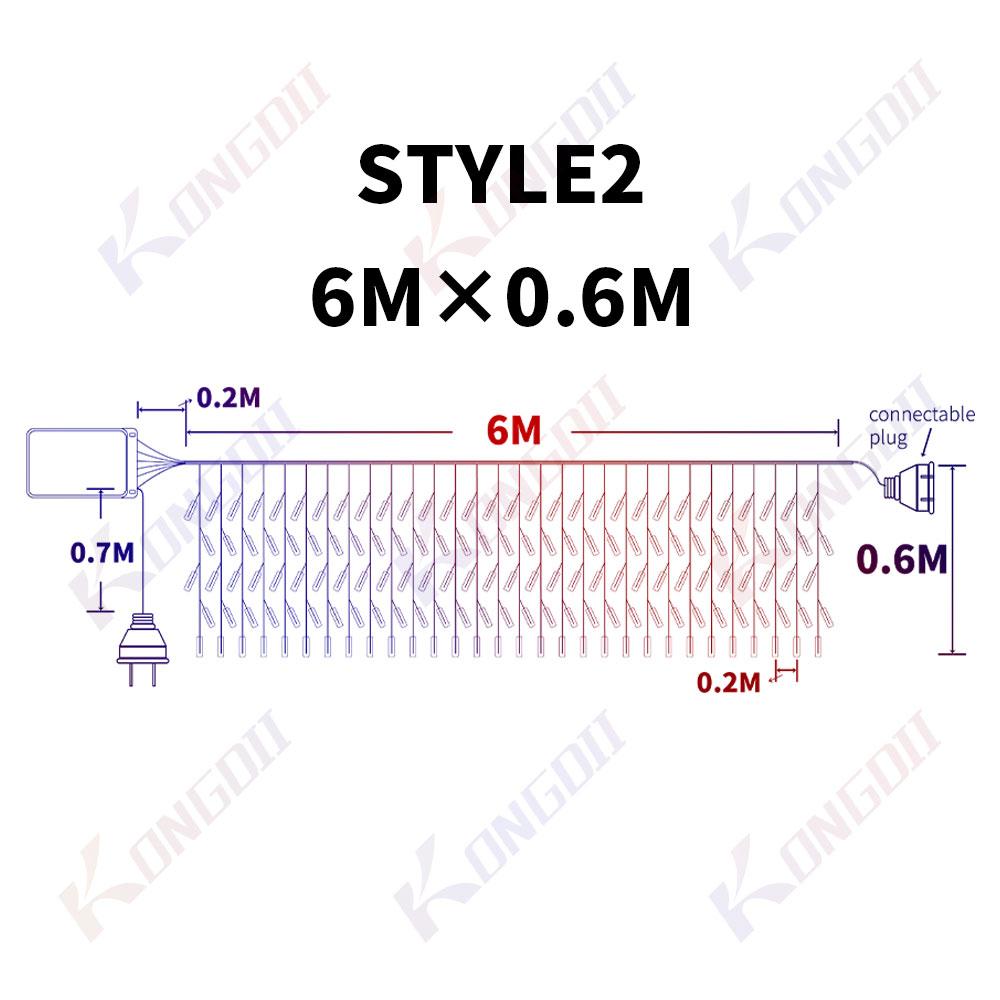 12M Eiszapfen Lichterkette LED Vorhang Lichterkette 0,6M Droop Dekor Licht für Outdoor Garten Straße Hochzeit Neujahr Weihnachten Girlande