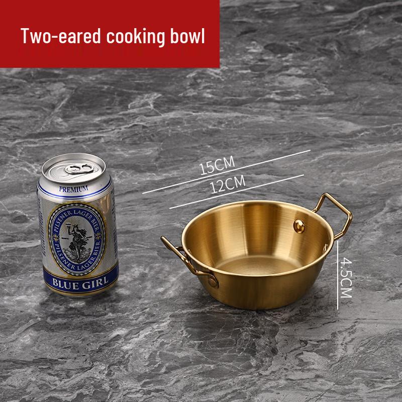 ZISIZ Stainless Steel Double-Handle Serving Bowl