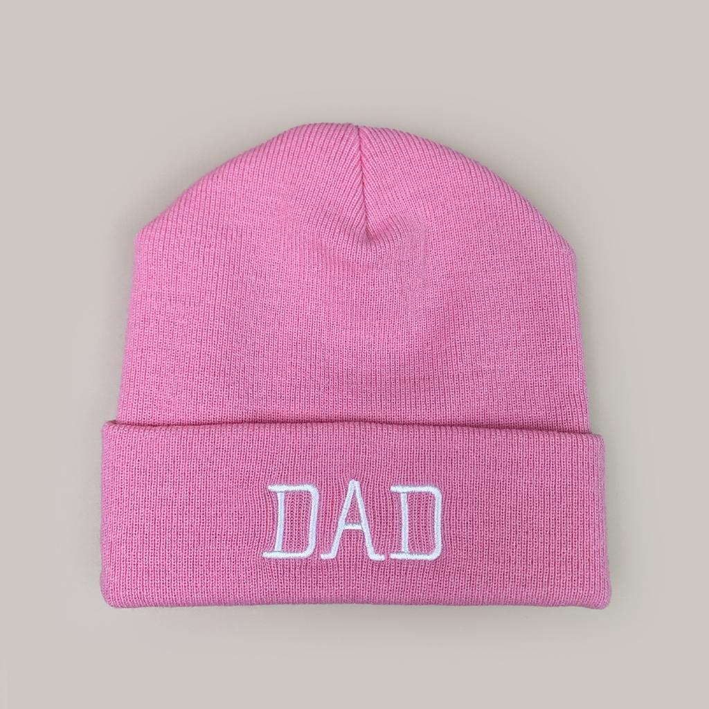 Autumn And Winter Simple Curling Embroidery Parents Letter Knitted Hat Men And Women Warm Personality Casual Pullover Hat