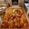 Multiple sizes Horse with flame patterns Carpet for Living Room Bedroom Sofa Home Decor Rus Non-slip Floor Mat Luxury Gift