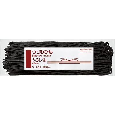 KOKUYO Binding String, Lacquer Tip, 100 Pieces (16 Strands of Spun Rayon), 450mm, Part Number: 2-120
