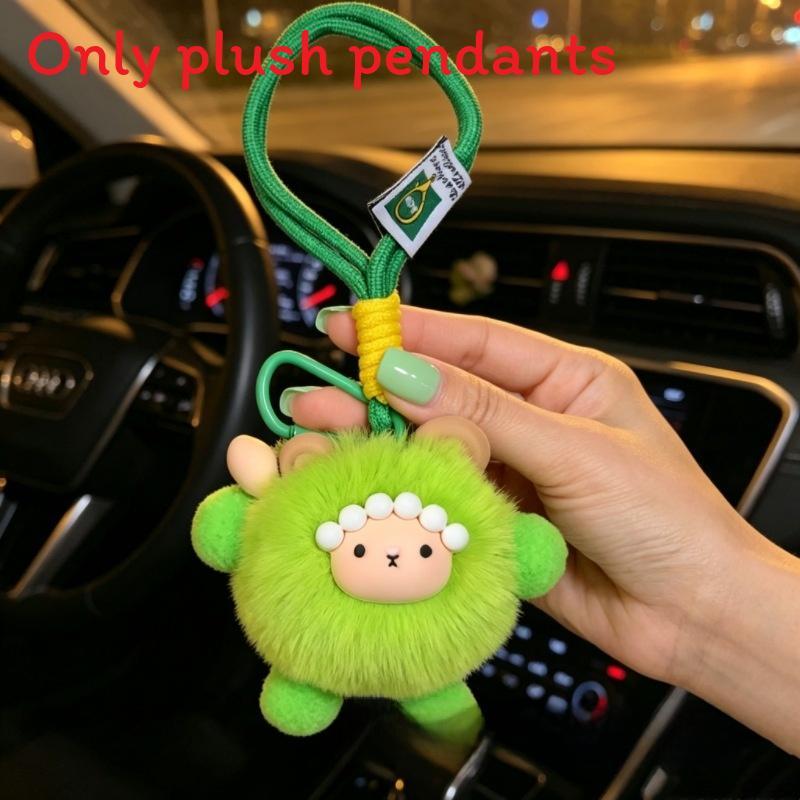 Portachiavi Peluche Pecora Cartone Animato Con Morbido Materiale di Lana Per Regalo E Decorazione Borsa