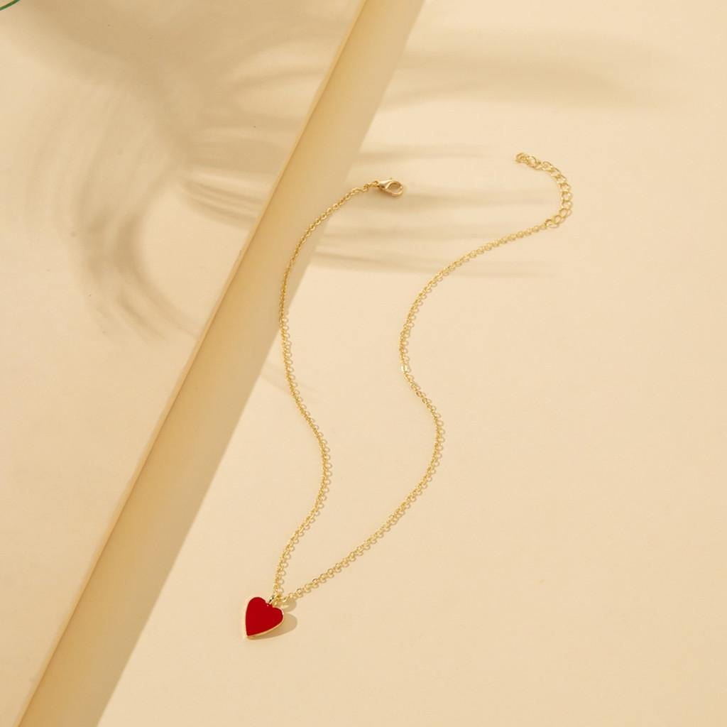 Multicolor Elegant Heart Necklace Fashionable Alloy Jewelry For Women Perfect For Autumn 2022