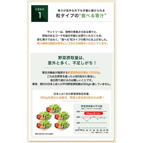 Suntory Aojiru Bitter Melon Barley Grass Fructooligosaccharide Dietary Fiber Supplement (150 Capsules, Approximately 30-Day Supply)