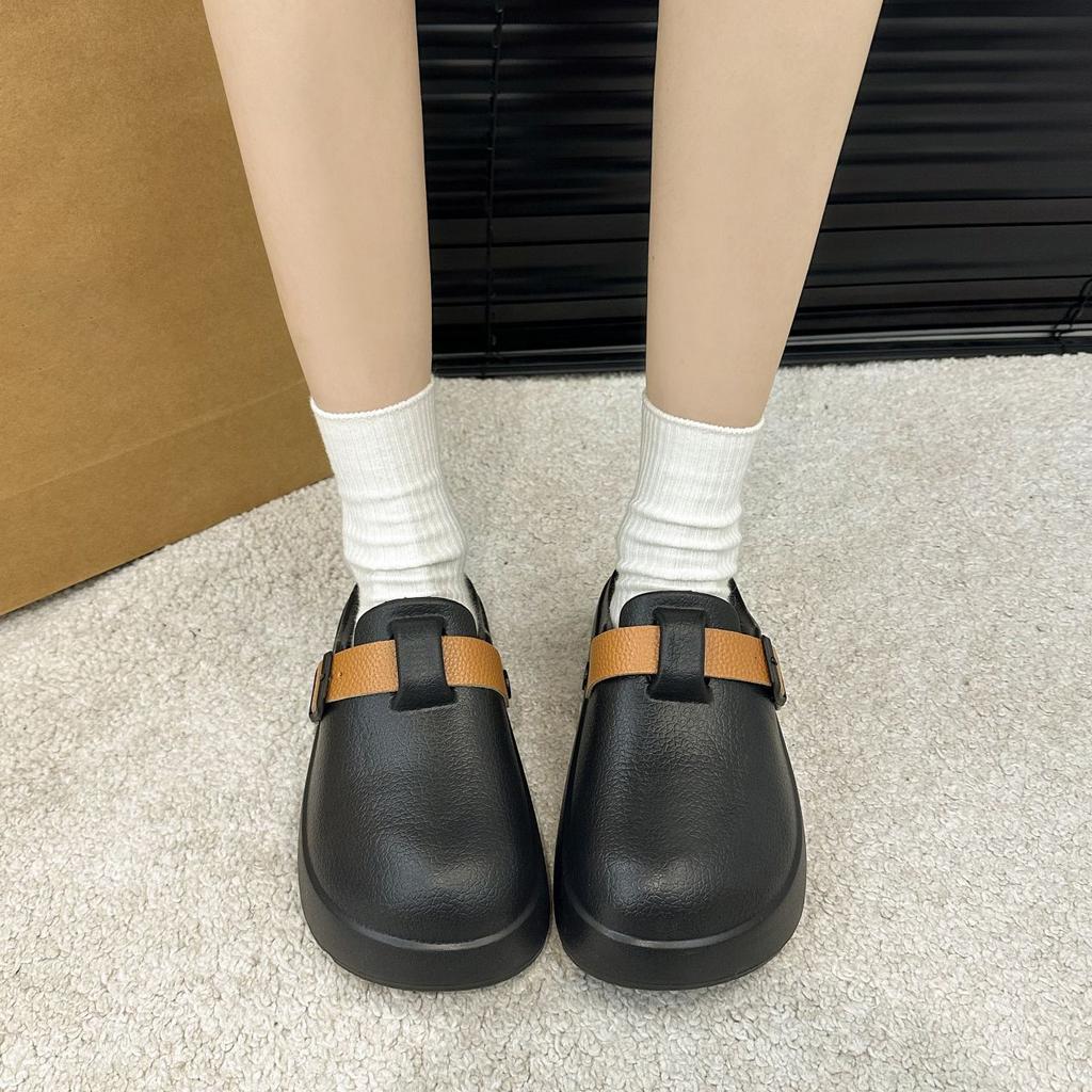 Non-slip casual versatile cool slippers women's 2025 spring and summer new fashionable thick-bottomed comfortable retro bag head cool slippers women