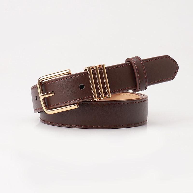 Elegant Womens Casual Belt Made Of Faux Leather With Alloy Pin Buckle For Daily Use