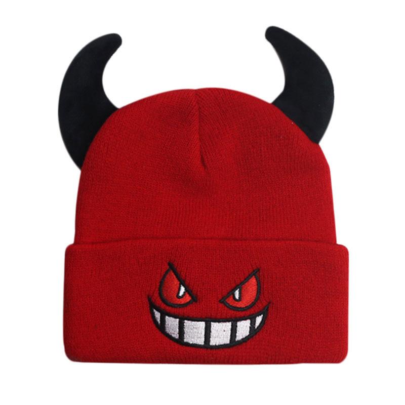 Mei Quan DIY Embroidered Cartoon Character Acrylic Knitted Warmth Windproof Autumn Winter European American Unisex Outdoor