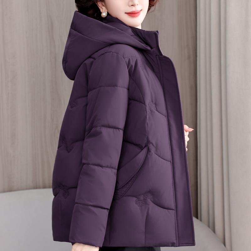 Mărimi Mari XL-5XL Jachete de Iarnă pentru Femei de Vârstă Mijlocie cu Glugă Elegante Largi Groase Călduroase Parka Scurtă Paltoane Femeiești