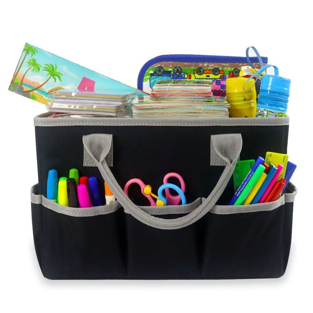 Craft and Art Tote 600D Oxford Fabric Art Sewing Organizer Bag with Pockets for DIY Crafts Scrapbooking Office Supplies Storage