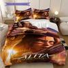 Alita Battle Angel Futuristic Warrior Three-piece set (1 * duvet cover + 2 * pillowcase, without core) 2D Flat Soft and comfortable
