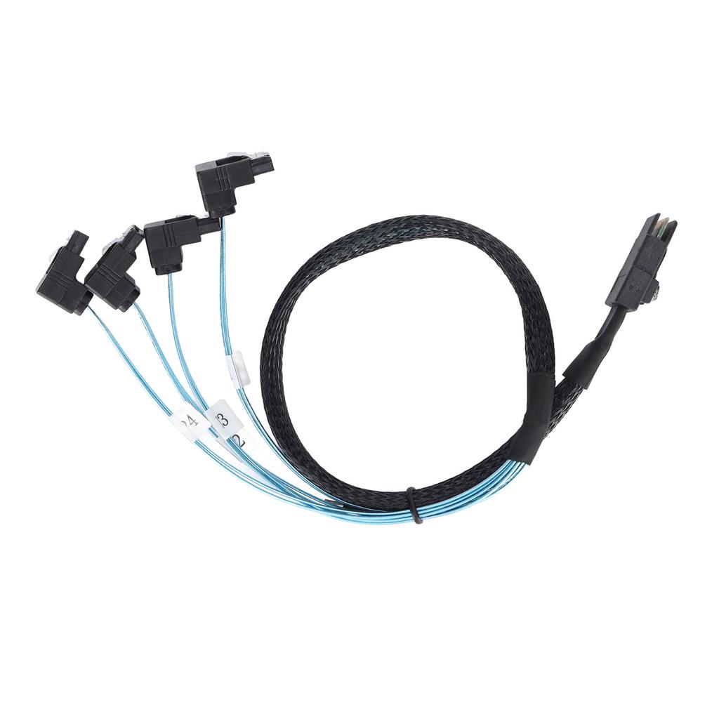 Mini SAS 36PIN Cable Plastic Durable 12Gbps High Speed Stable Performance Mini SAS To 4 SATA Cable