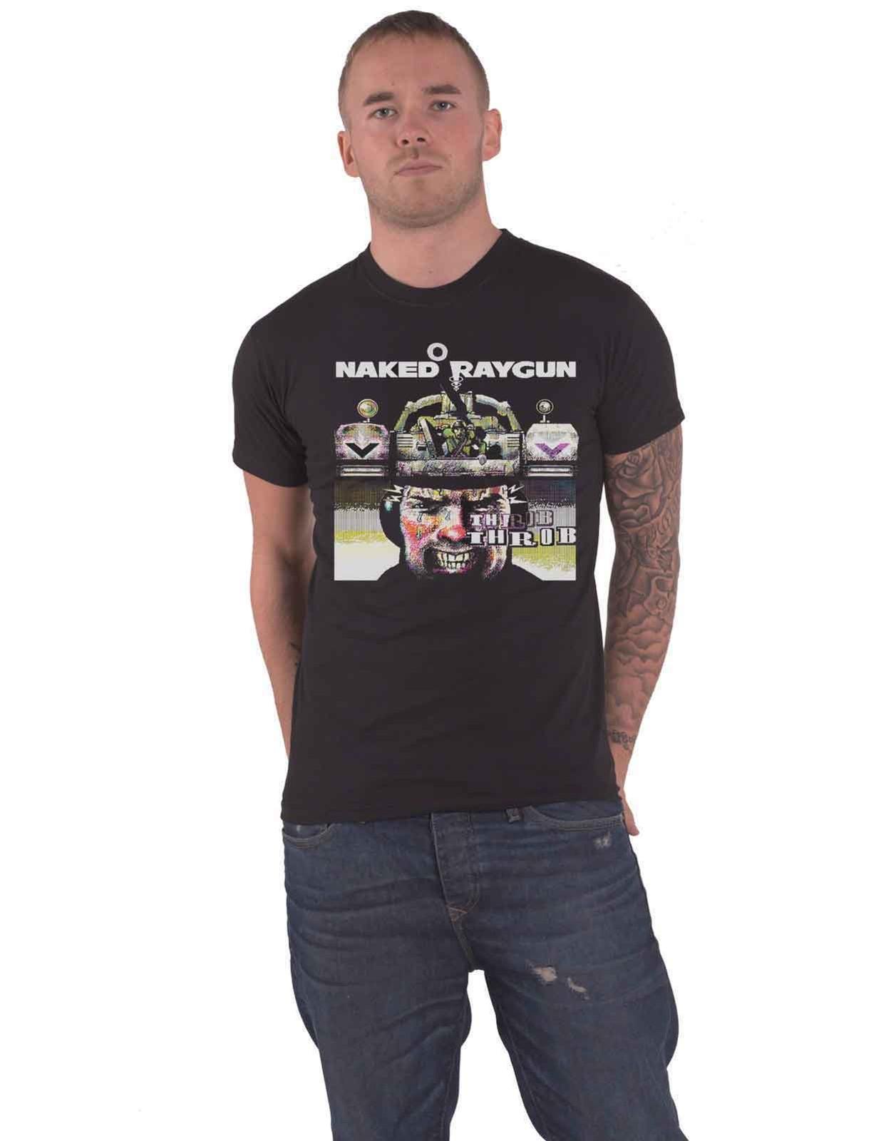 Naked Raygun T Shirt Throb Throb Logo new Official Mens Black Unisex T-Shirt M