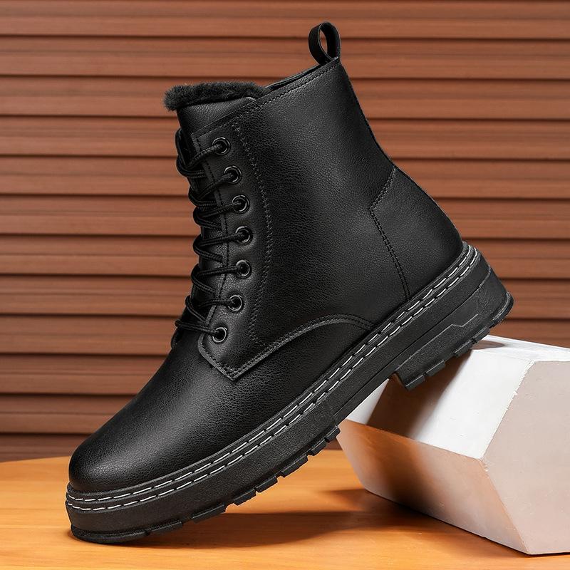 New Martin Boots Winter British-style High-top Boots Thickened and Cotton-resistant Non-slip Platform Biker Shoes