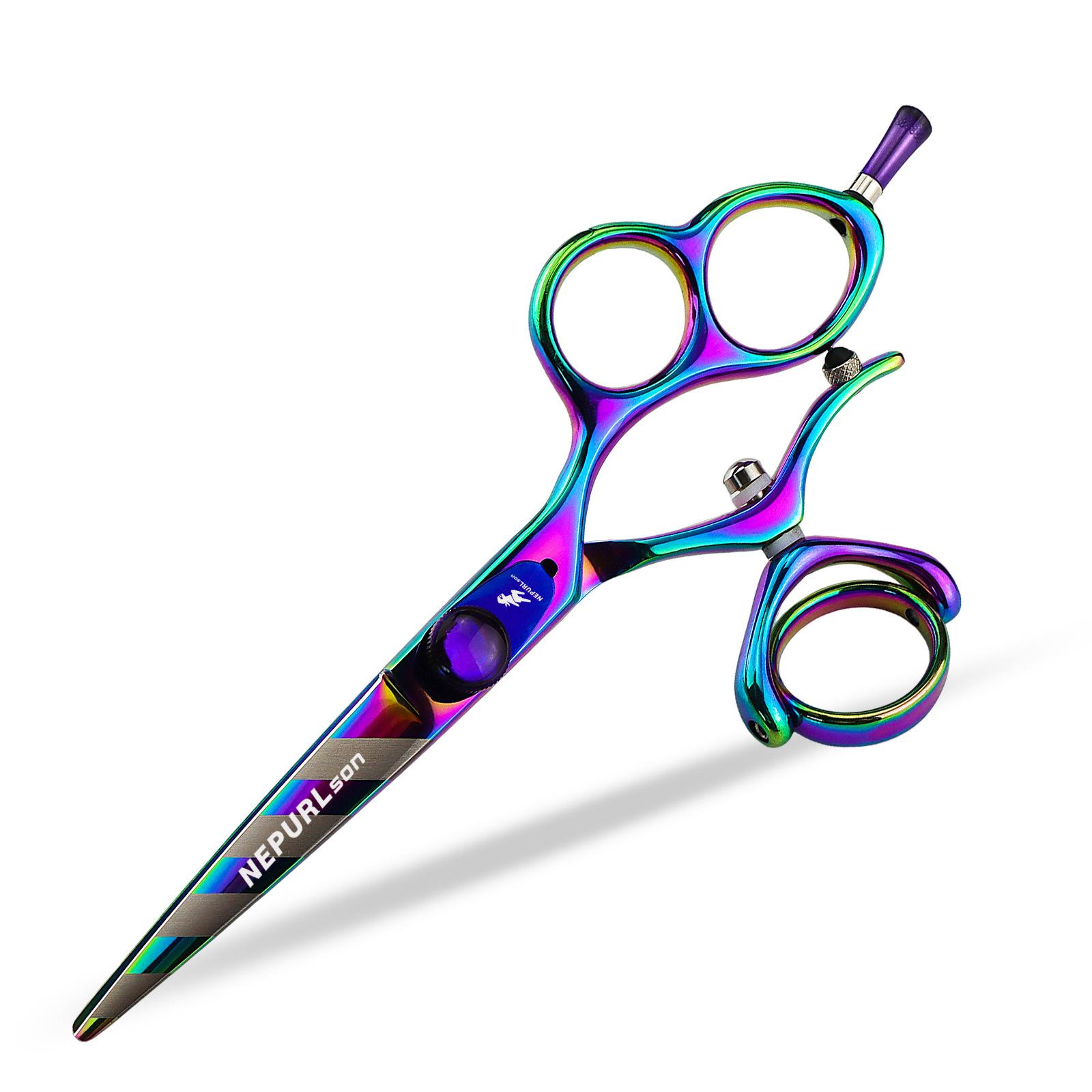 

Steel cutter head color stripes 5.5 inches, high-grade color, flying scissors, flat scissors, tooth scissors Color stripes