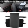 Leather For Tesla Model 3 Y Highland Juniper 2017-2025 Armrest Cushion Pad With 2 Storage Bags Central Console Protector Cover