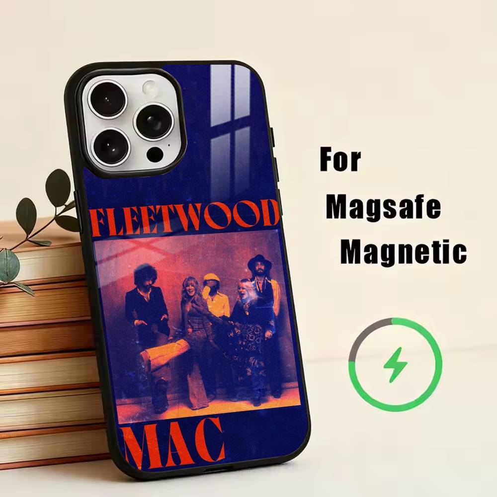 Band F-Fleetwood M-Mac Telefoonhoesje Voor iPhone17,16,15,14,13,12,11 Plus,Pro Magnetisch Voor Magsafe Draadloos Opladen
