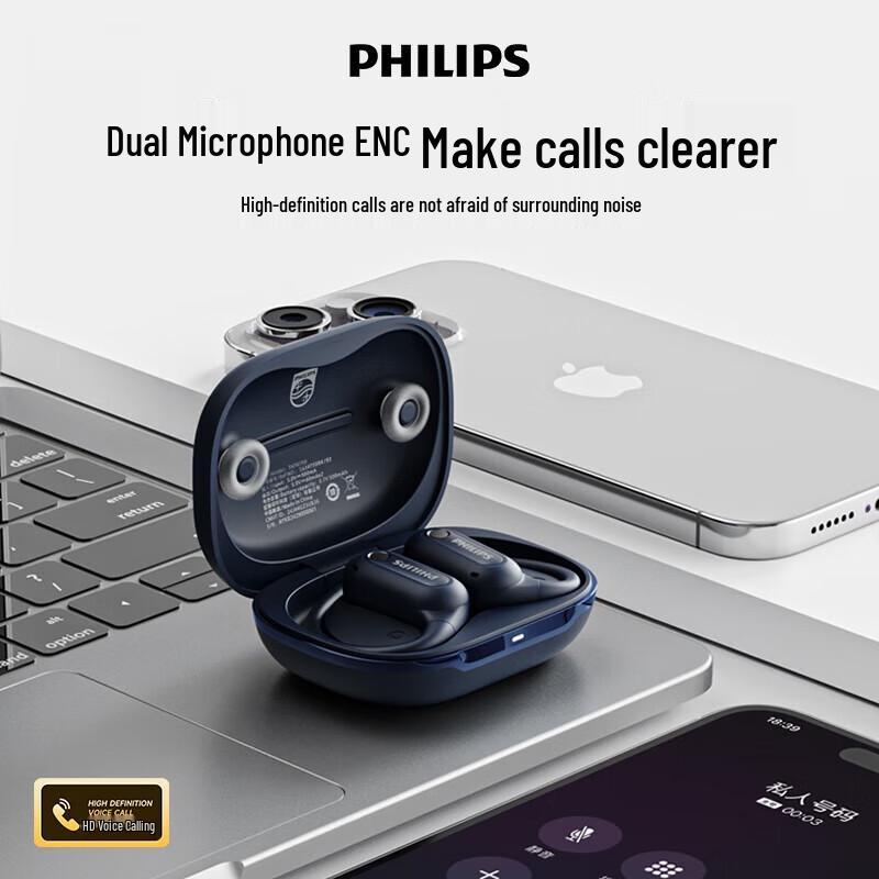 Philips TAT4759 True Wireless Open-Ear Sports Clip-On Earphones