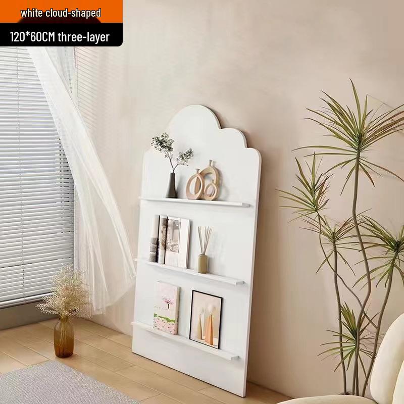 Nordic Floor-Standing Bookshelf: Multi-Layer Wall Storage Rack for Magazines and Picture Books