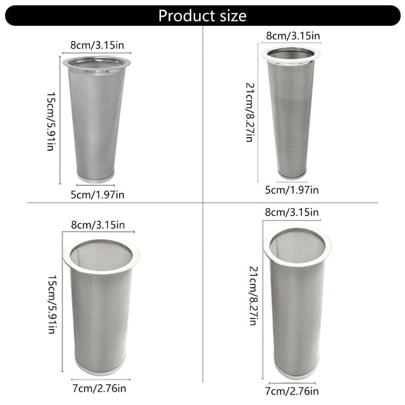 Edelstahl Hausbrauen Kaffeefilter Fruchtgetränk Brau-Infuser Feine Maschen Büro Kaffeesieb Zubehör