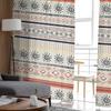 Indian Lines Hand-Painted Sheer Curtains For Living Room Bedroom Tulle Curtain For Kitchen Voile Curtain Blind Panels