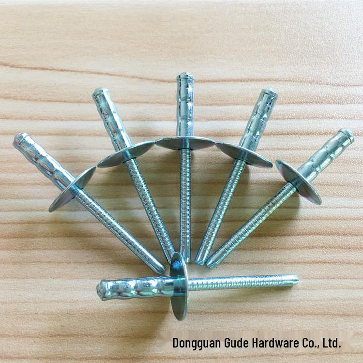 Gude Galvanized Carbon Steel Double-Drum Round Head Rivet Nut