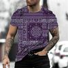 Fashion Paisley Graphics 3D Printed T-shirts Summer Trend Short Sleeve Casual Streetwear Oversized Cool T-shirts