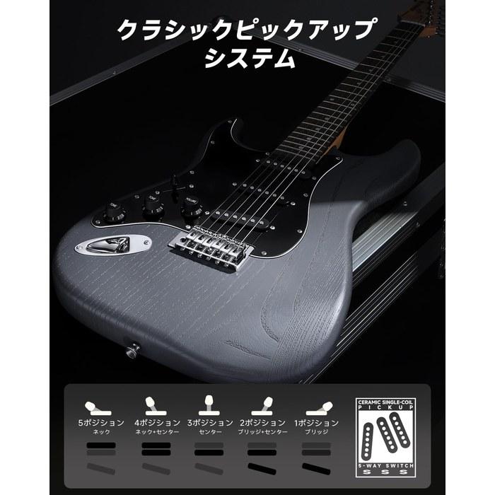 Donner Electric Guitar Beginner Set ST-Type SSS Pickup 39 Inch Full Size with Mini Amp, Case, Tuner & 9-Piece Accessory Kit DST-80 Matte