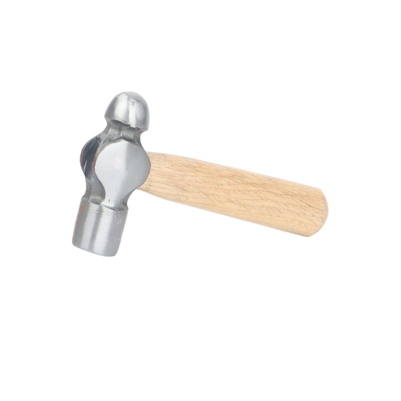 Multipurpose Shock Resistant Compact Hammer With Rustproof Head And Reinforced Wooden Grip For Workshop Precise Work