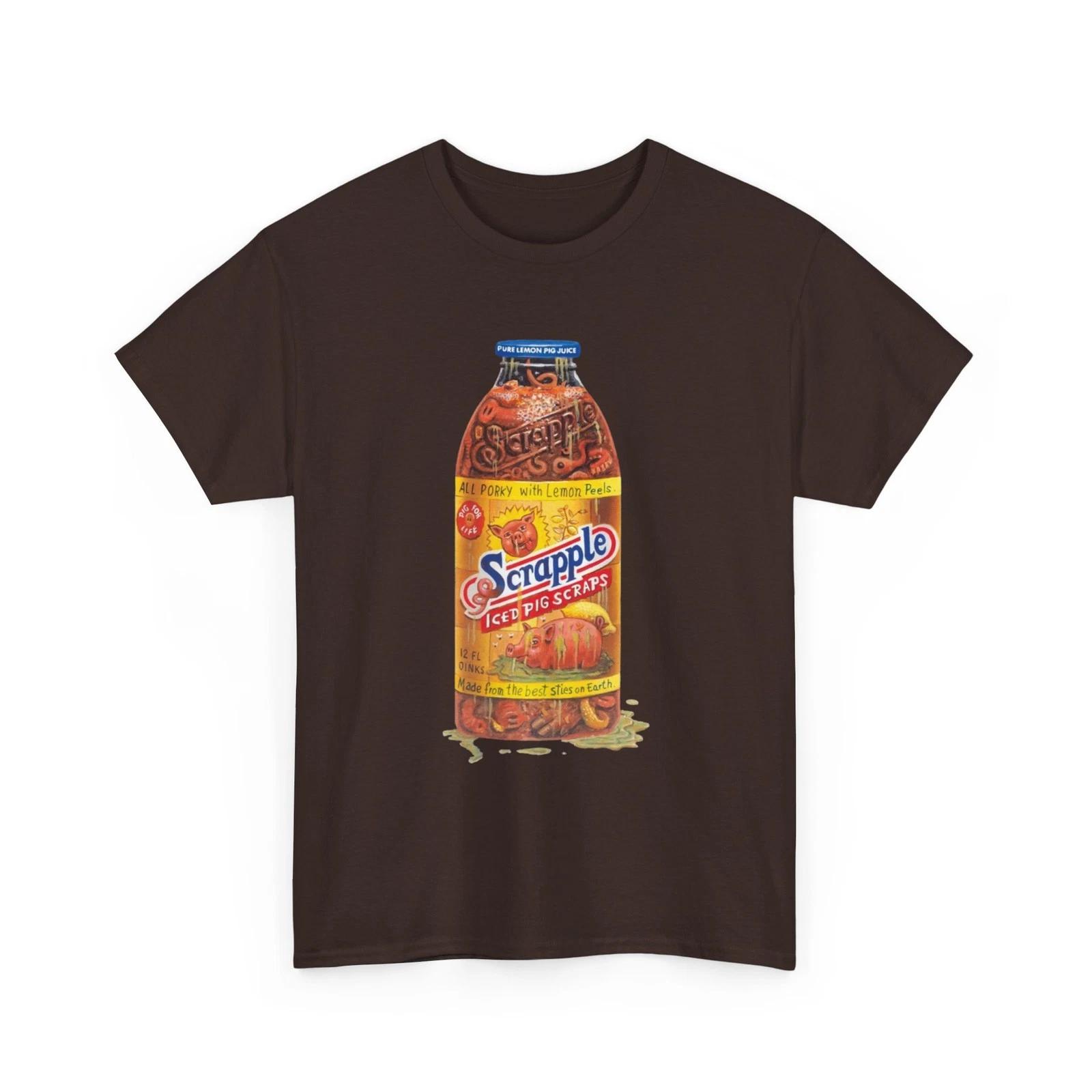 Wacky Packages Scrapple Bottle Printed T shirt Funny Snapple Drink Parody 3XL