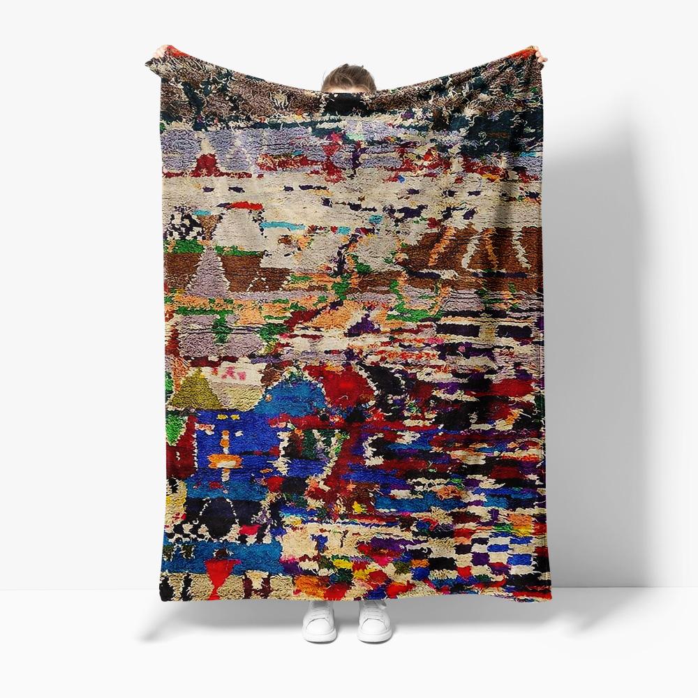 

Vibrant Abstract Multi Colored Throw Blanket Sofa Bed Rug Wall Art Decorative Home Decor Gift 130x150cm