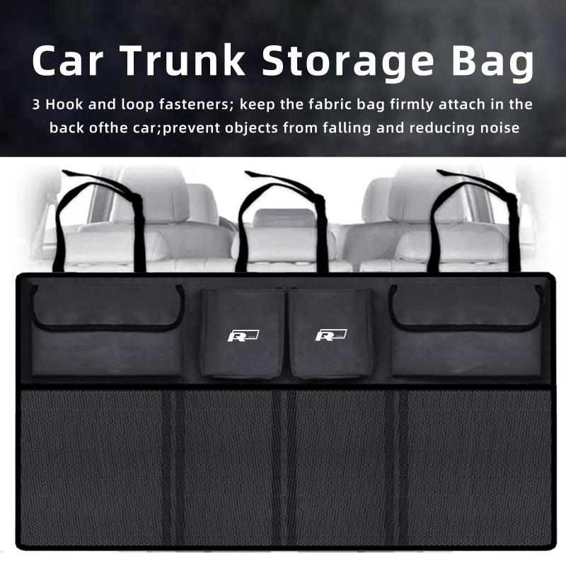 Car Seatback Travel Organizer WGHS4 Oxford Cloth Multi-Pocket Bag For VW R Tiguan CC Jetta Polo Golf Passat Scirocco Touareg T-ROC