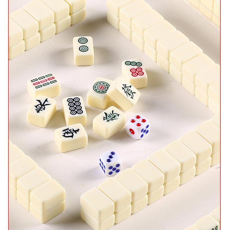 Waterproof China-Chic Mahjong Portable Mini Mahjong Creative Portable Outdoor Travel Mahjong