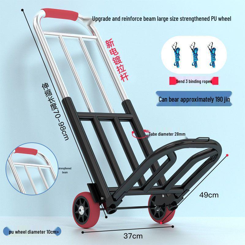 Foldable Handcart for Shopping and Luggage Transport