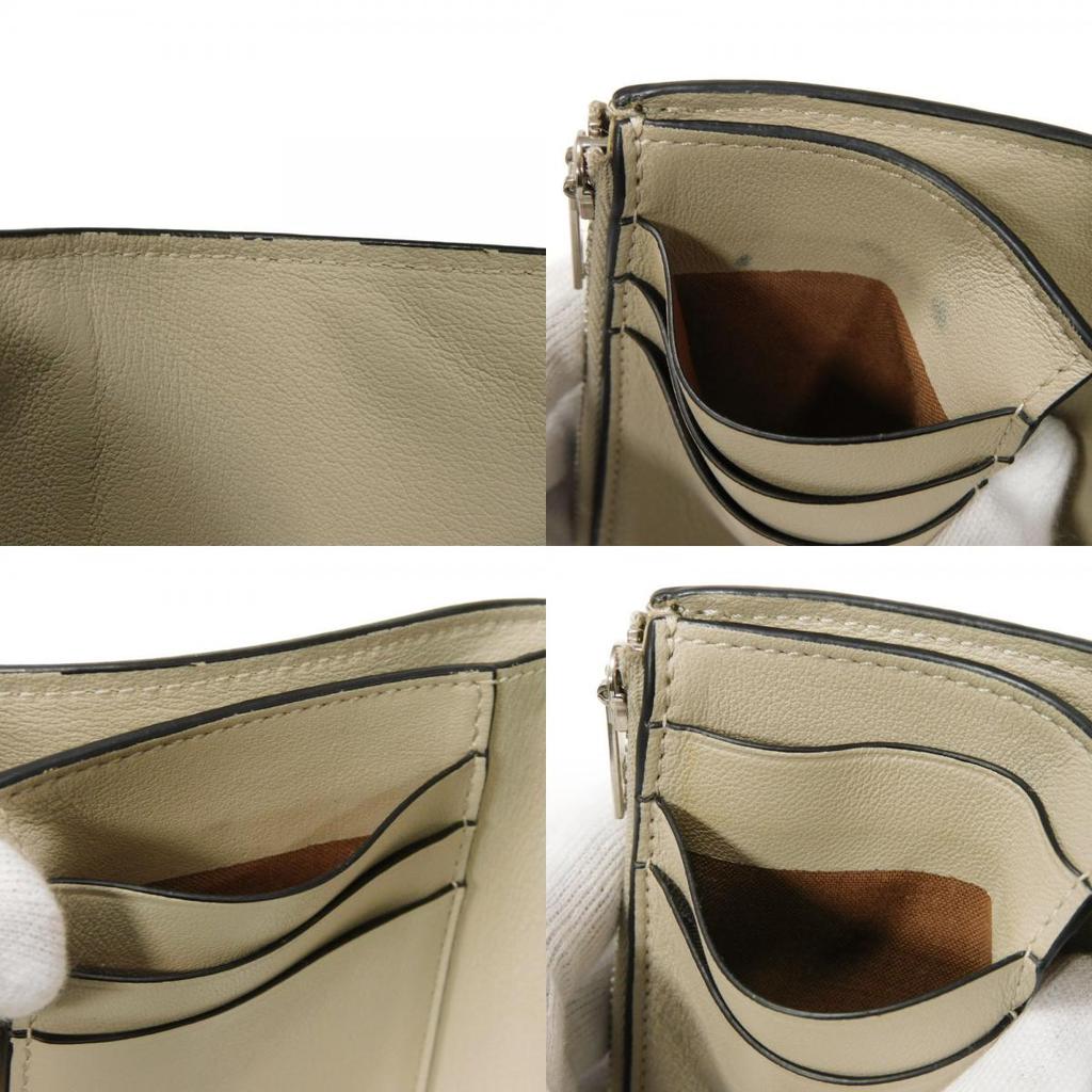 Used 12695 Vertical Wallet Small C660S86X01 6465 7942 Current Green Tan Brown Anagram Rosemary Unisex from Japan