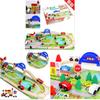 Wooden City Transit Track Building Blocks For Kids Diy Creative Play Set