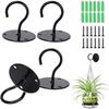 Potted Balcony Flower Basket Hook Wall Hook Clothes Hook with Screws, 4 Pieces