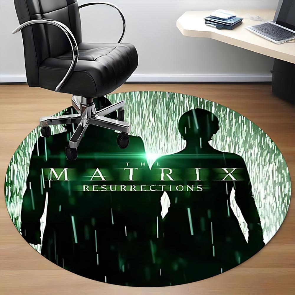 1pc Matrix Resurrections Office Round Area Rug, Under Office Chairs Bedroom Living Room Home Decor, Room Deco, Available In Various Sizes